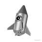 火箭3D模型 Rocket - @到位啦UI素材 30款5角度常用物品模型