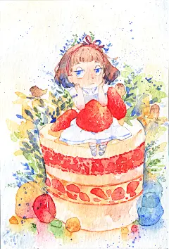 #水彩#