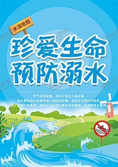 珍爱生命预防溺水海报宣传 【酷图网】珍爱生命,预防溺水,海报,溺水,卡通海报,宣传,防溺水