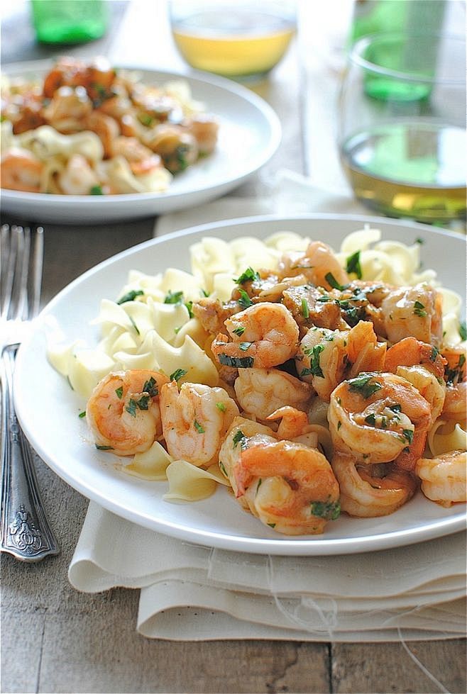 Shrimp Simmered in G...