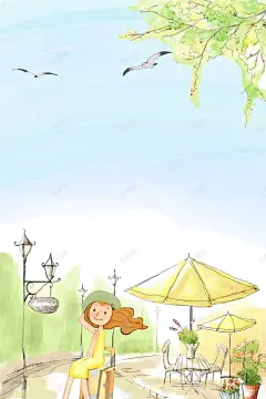 手绘清新秋分旅行高清背景 素材 背景 自由行 行走在路上 趁青春 背景 设计图片 免费下载 页面网页 平面电商 创意素材