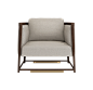 新中式风格单人沙发