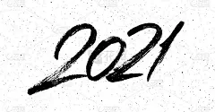 书法为2021年牛年