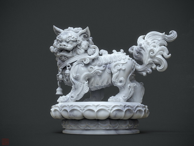 Chinese  lion statue...