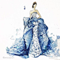 指甲油艺术时装画 用指甲油画出艳丽晚礼服 -  www.shouyihuo.com