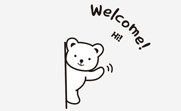 小白熊欢迎图标