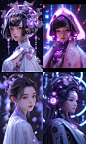 asahi9110_Chinese_young_girl_androids__3D_style_face_fair_skin__1