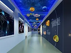 现代 过道 科教馆走道3D模型