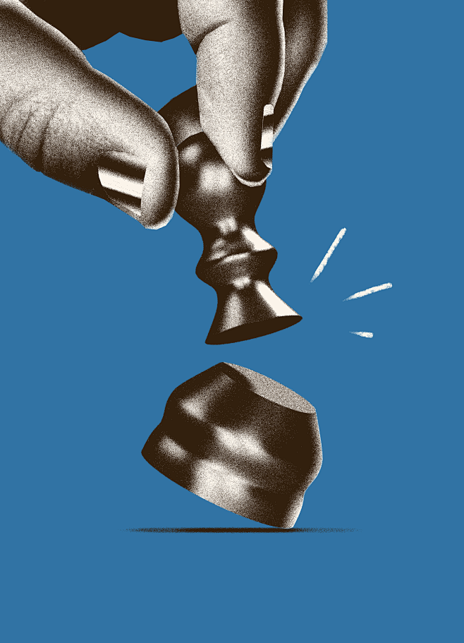 Broken chess piece p...