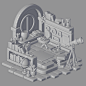 3D Isometric Scene | Adventurer's Study Room :: Behance