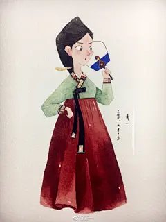 又一波人物手绘~  喜欢这种风格吗？ #手绘作品#（作者： 素一） via @手绘插画教程 ​​​​