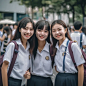 On the first day of Chinese universities, there are many welcome booths at the entrance, a group of beautiful and youthful freshmen, with clear, pure, and authentic images