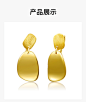 TSL谢瑞麟几何系列黄金耳钉5G黄金定价女士新品耳环耳饰X4806-tmall.com天猫