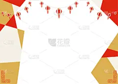 中国传统曲流图案框架和几何背景