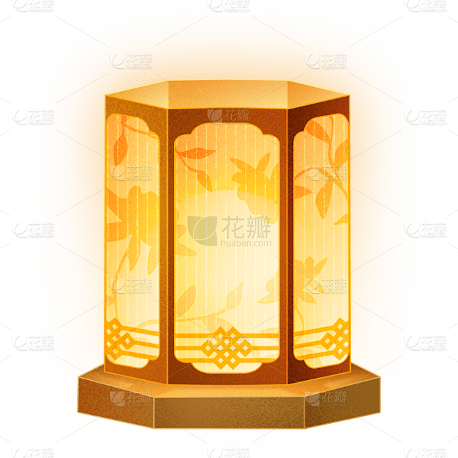 中元节灯笼元素古风贴纸