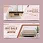 Furniture sale horizontal banners with p... | Free Vector #Freepik #freevector #banner
