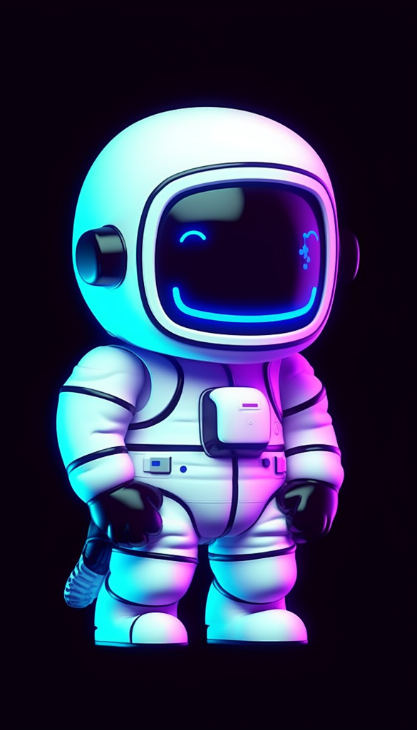 科技风酷炫Q版太空宇宙宇航员模型图片