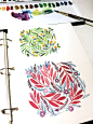 the Leaves : A group of watercolor exercises about plants. 