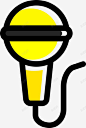卡通黄色话筒图图标 简约 通知 通知图标 金喇叭 高音 黄色喇叭 UI图标 设计图片 免费下载 页面网页 平面电商 创意素材