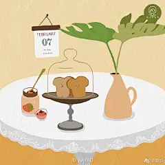 岁月静好 小清新素材 插画师｜芭妖 ​​​​