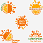 矢量橙子果汁logo