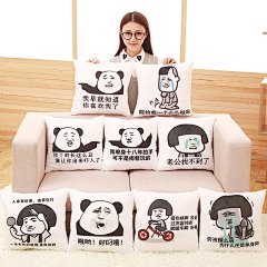 批发金馆长滑稽暴恶搞走漫画搞笑表情包装逼抱枕可定制 一件代发