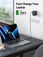 Amazon.com: UGREEN USB C Charger 65W 4 Ports USB C Power Adapter GaN PD Fast Charger PPS Compatible with MacBook Pro/Air, Dell XPS 13, iPad Pro, iPhone 14/14 Pro/14 Pro Max/13, Galaxy S22, Steam Deck, and More : Electronics