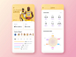 NBA News App data visualization rank ux colorful lakers basketball news nba app flat ui