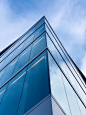 low angle photography of glass building