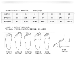 依-丫丫采集到鞋尺码表