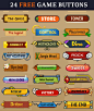 #按钮# 24 free Game Buttons | Pixaroma | http://pixaroma.com/24-game-buttons/: 