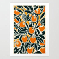Lighter Flow - Oranges Art Print