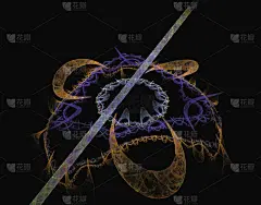 分形,抽象,图像,蝴蝶结,水平画幅,纹理效果,绘画插图,射箭弓,黑色背景,动机