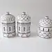 设计感十足 城堡建筑造型茶壶 陶瓷罐子 收纳罐 