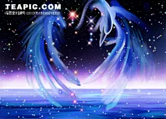 [梦幻璀璨星空婚纱摄影背景1]