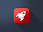 'Space Rocket' ios flat app icon