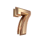 Gold_3D_number_7