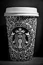 Tribal Starbucks cup art!