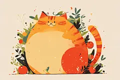 小猫咪插图动植物插画素材