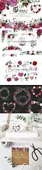 【PNG】(复古,水彩画,玫瑰花,叶子,花边,花环等PNG免抠素材)(170M)(300DPI) - 图片素材交流 - 思缘论坛 平面设计,Photoshop,PSD,矢量,模板,打造最好的素材和设计论坛