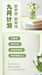 通用九月计划清新手机海报