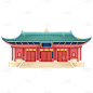 手绘-中国风文化建筑创意贴纸2