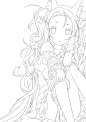 q版小清新美少女彩图+线稿 (70)