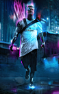 Cyber Street Football : This is a new Football series of a concept that I have always liked, a neon driven cyber equipped series that I can add my whole style to hope you like them