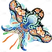 二十四节气春分插画幻彩国潮风春季风筝元素素材