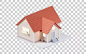 3D卡通模型房屋3D渲染图片素材