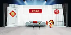 舞台小品表演PSD展板模版