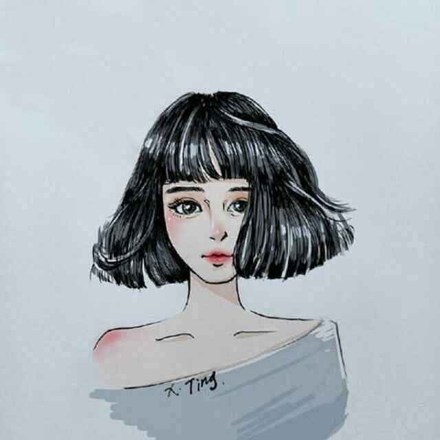 头像女手绘个性小清新