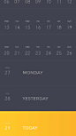 Peek Calendar日历应用界面设计，来源自黄蜂网http://woofeng.cn/
