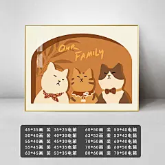 电表箱装饰画现代简约风新款强弱电闸餐厅遮挡家用配电箱猫咪挂画-tmall.com天猫